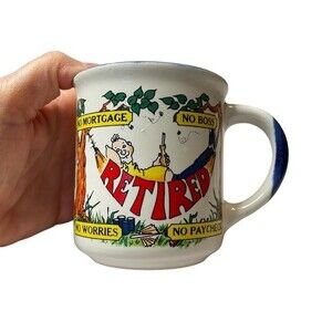 Vintage Retirement Mug Coffee Cup Retiree Gift
